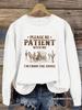 European and American Women's Autumn/Winter Round Neck Scenic Print Pullover Hoodie
