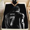 Michael Olise Bedrukte Flanellen Deken, zachte plaid voor slaapkamerbank, wasbaar, voetbalfan merchandise, geweldig cadeau.
