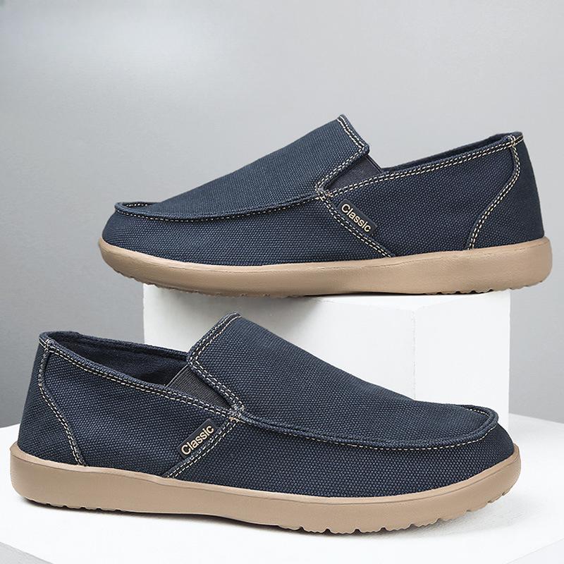 Scarpe da Ginnastica da Uomo alla Moda Slip On Scarpe di Tela Morbide da Passeggio Scarpe Vulcanizzate Nuovi Mocassini Casual da Uomo Leggeri da Esterno Uomo Piatte