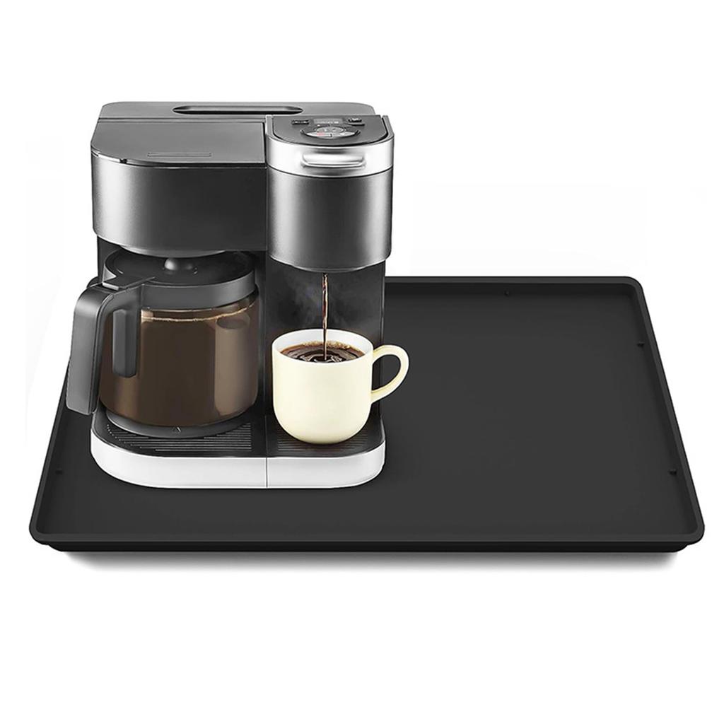 Non-Slip Coffee Mat Dish Drying Mat Coffee Bar Setup Compact Storage Mat Easy To Clean Silicone Lightweight Design