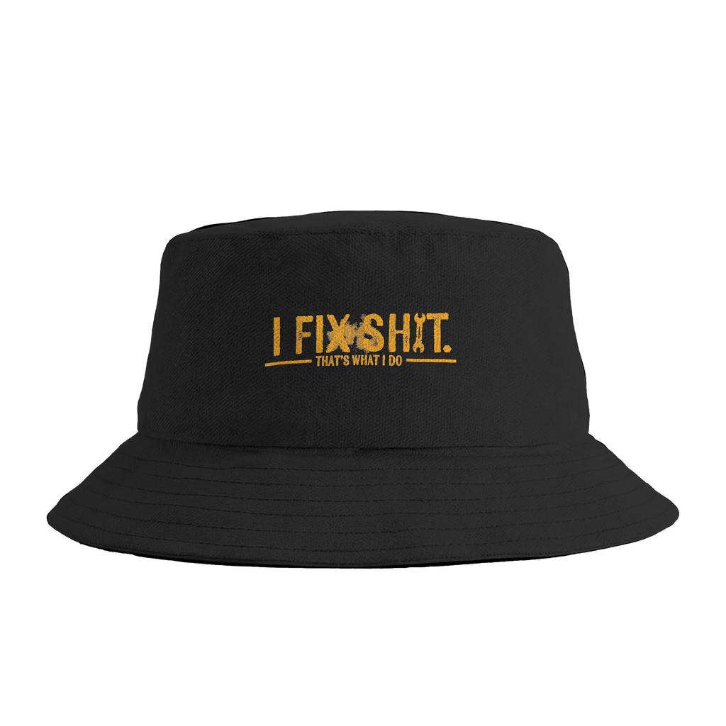 That'S What I Do I Fix Stuff And I Know Things Funny Dad Bucket Hat Summer Funny Fisherman Hats For Men Women Beach Travel Caps