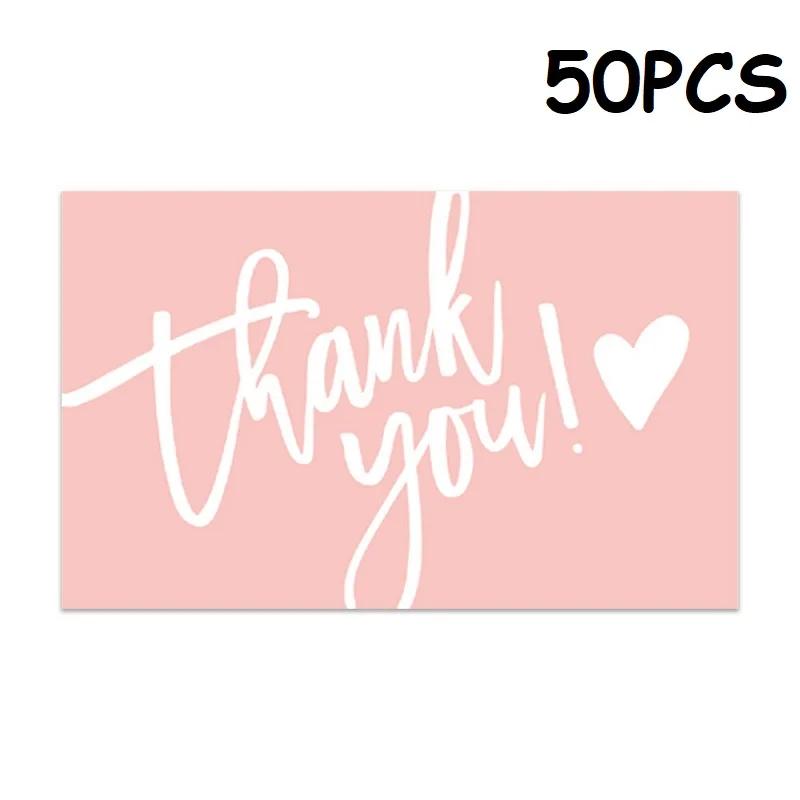 50PCS Small Business Thank You Cards Wedding Gift Card HK02 Design for Gratitude Expressions Business Stationery