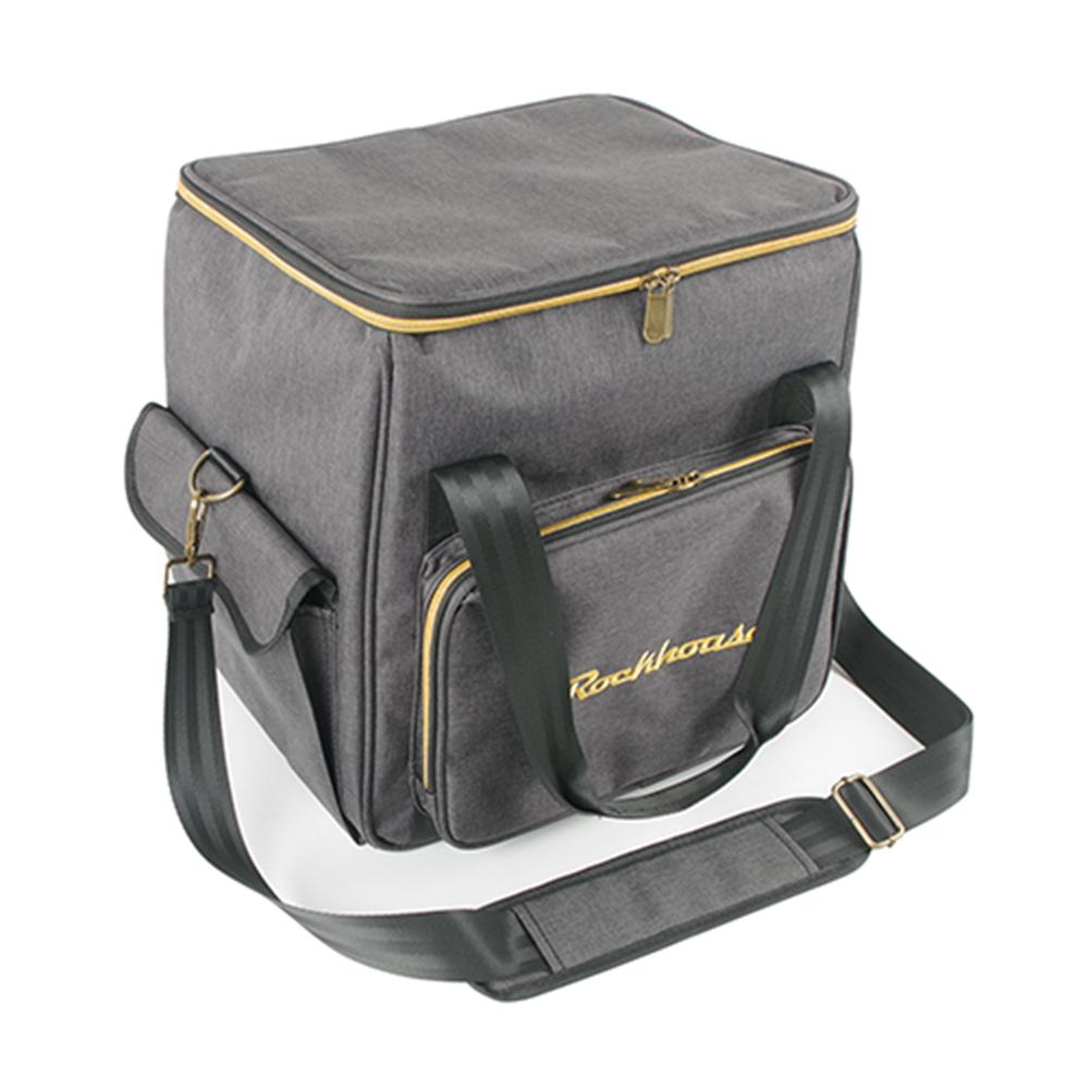 Record Storage Box Travel Organizer Bag For 12Inch LP Vinyl Records Storage Carrying Bag With CD Dividers Holds Up To 45 Records