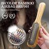 Name Bamboo Hair Brush Women Mini Bamboo Comb Paddle Detangling HairBrush with Nylon P Wood Comb Brosse Cheveux Femme