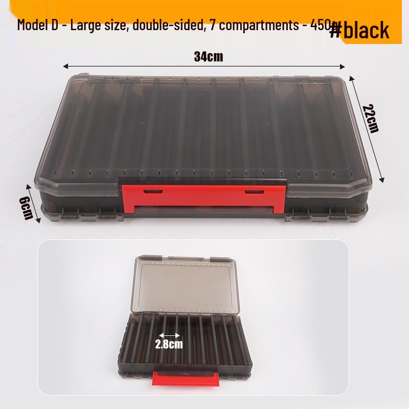 Zweischichtige doppelseitige Angelköder-Aufbewahrungsbox
