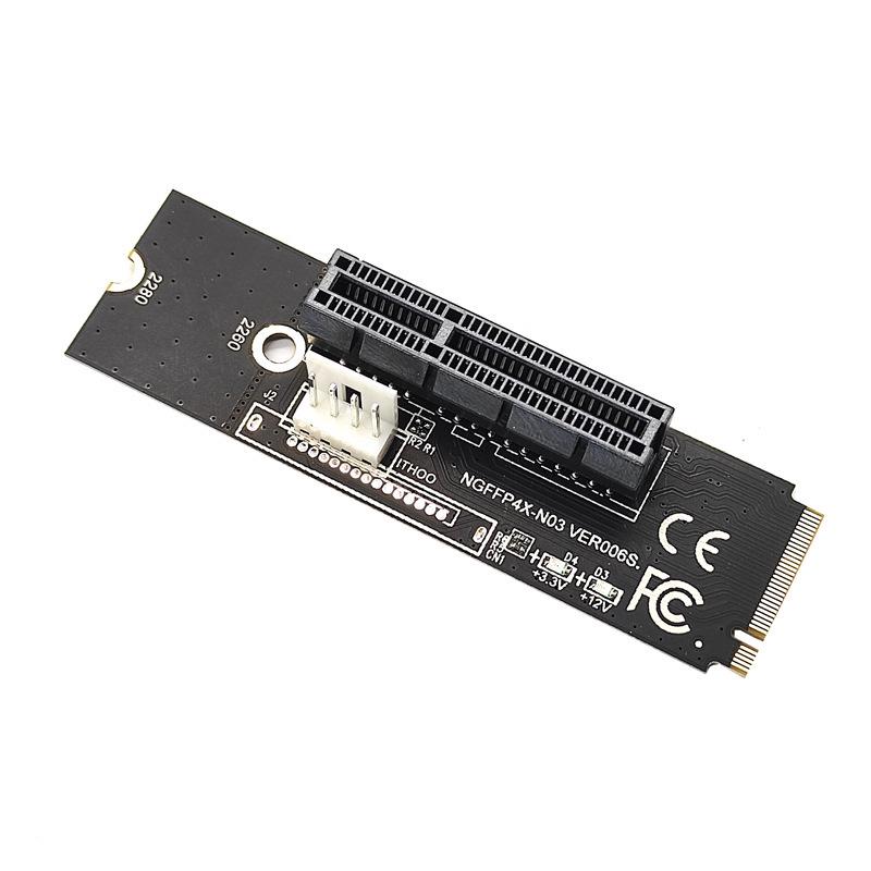 

New M.2 Key M to PCIe 4x Adapter Card for NVMe M2 Cards with Black Board