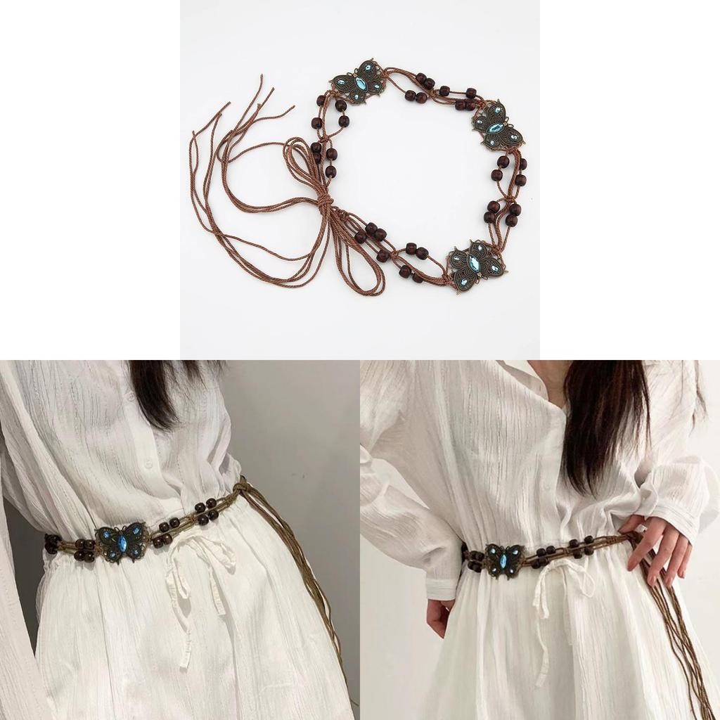 Unique Original Design Handmade Woven Waist Belt For Women Stylish Bohemian Waist Rope