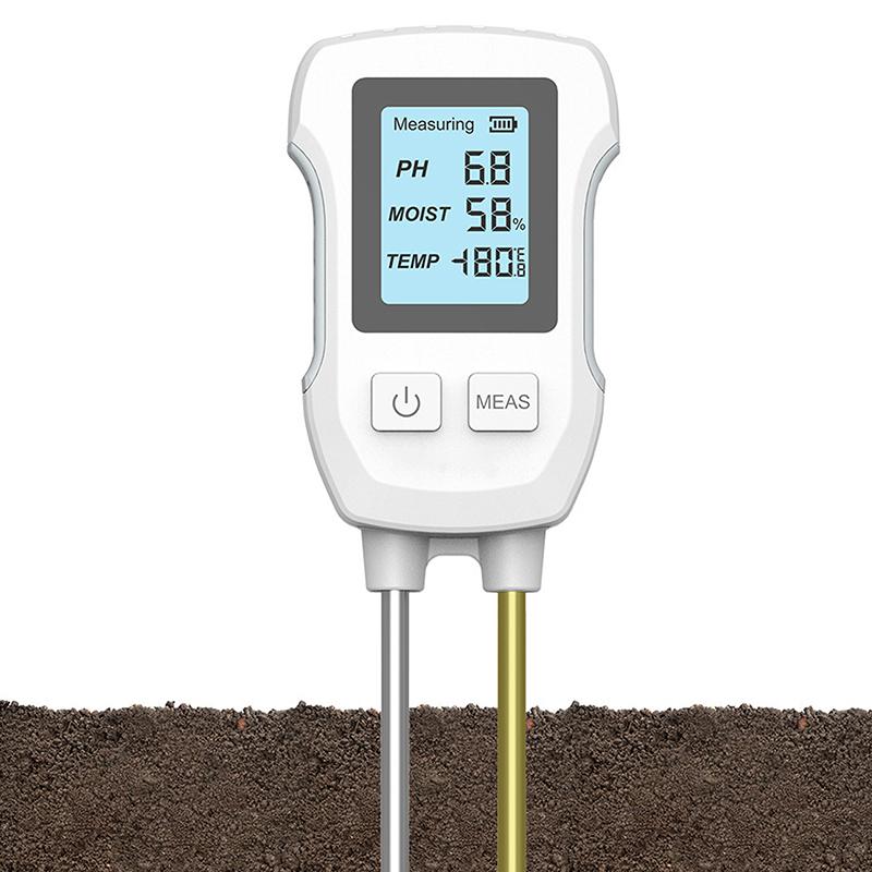 3 In 1 Digital Lcd Soil Meter Temperature Humidity Ph Meter With Backlight Plant Measuring Instrument For Flower Plants Garden
