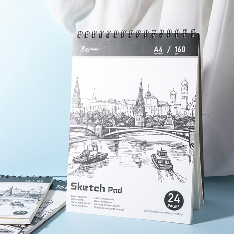 Professional Sketchbook With 24 Pages Artists Drawing Notebook For Sketching Doodling Art Illustrations Project