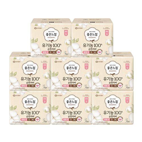 

Прокладки гигиенические Good Feel Organic 100% хлопок Макси Слим Средние 14 шт * 8 упаковок Organic Maxi Slim Medium 14Px8