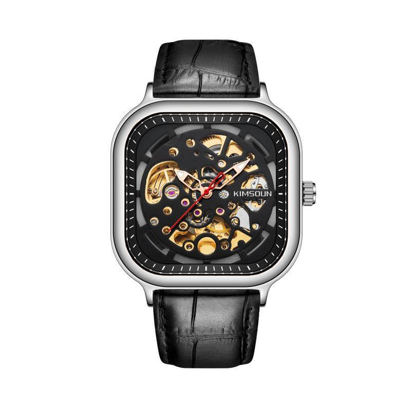 KIMSDUN Herrenuhr Top Marke Luxusuhr Mode Quadratisch Automatik Mechanisch Tafelschliff Herrenuhr