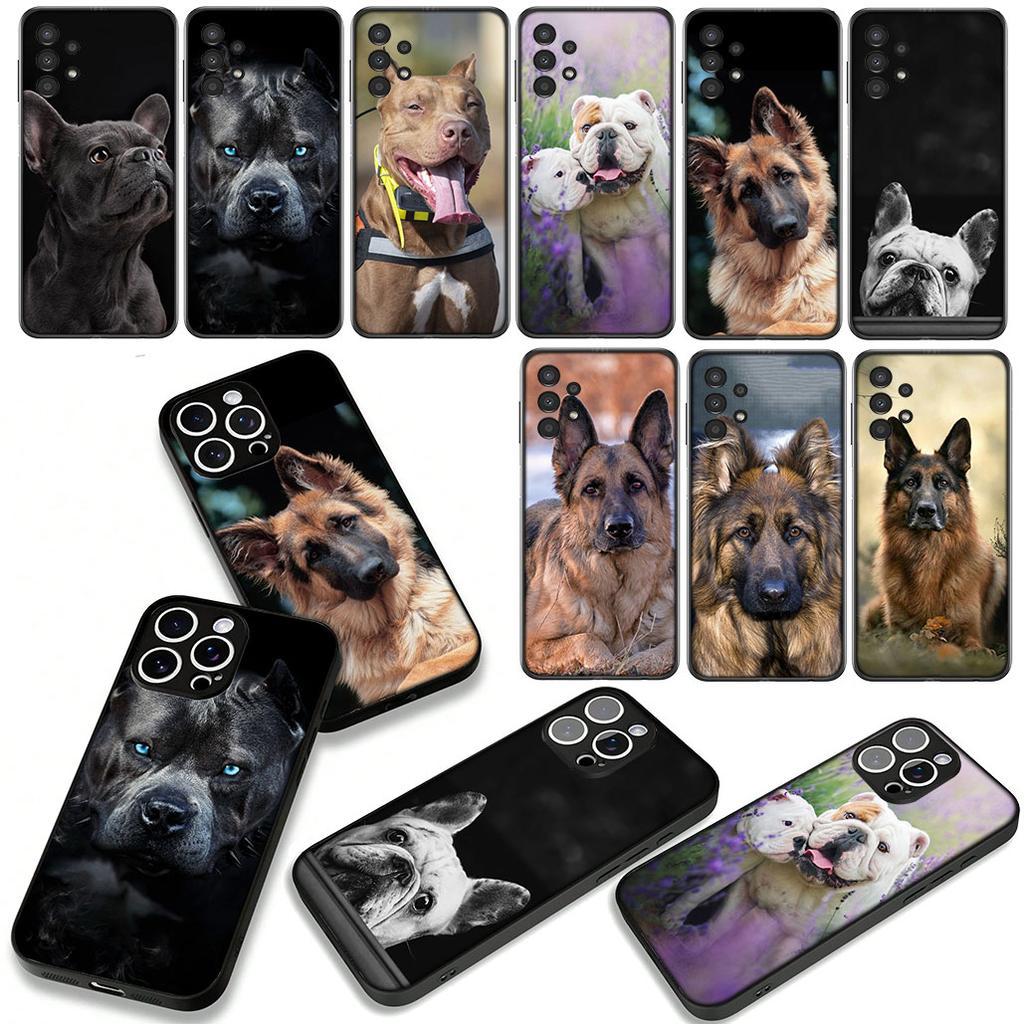 for Motorola Moto Edge 70 60 Fusion 40 NEO 20 Pro G Stylus G56 G96 G71 G73 G41 G42 G50 G51 G52 Case Bulldog Dog German Shepherd