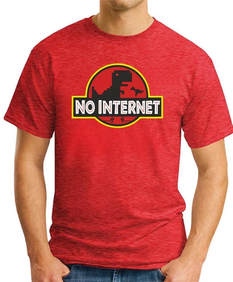 NO INTERNET T-SHIRT Funny Slogan Novelty Mens Geeky Gift Geek Wifi 4 S