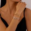 Metallic Double Geometric Knot Open Bracelet Commuter Temperament Jewelry