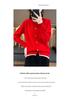Women's Color Block Wool Cardigan - Round Neck, Loose Fit, Fake Two-Piece Knit Sweater for Spring & Autumn 2024