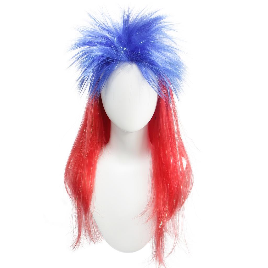 New Kill Matt Long Straight Hair Synthetic Wig Chemical Fiber Fluffy Punk Rock Style for Halloween Party