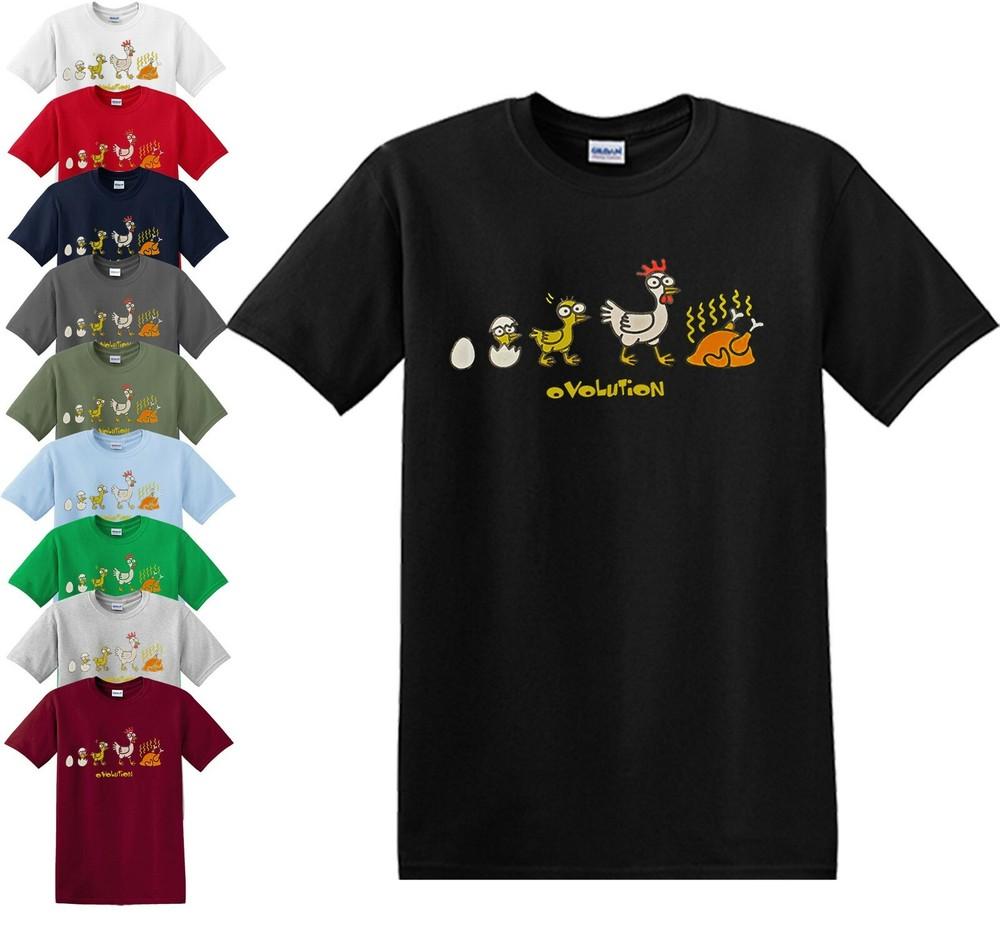 

OVOLUTION FUNNY T-shirt Chicken Chick Evolution Joke Party Fun Gift T-shirt Top XL