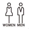 Acrylic Bathroom Door Accessories Restroom Washroom Toilet Symbol Signage Identification Sign for