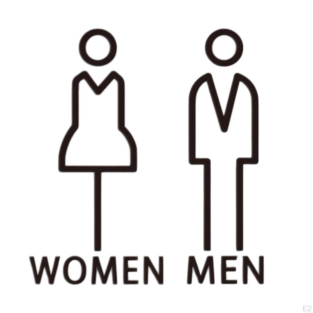 Acrylic Bathroom Door Accessories Restroom Washroom Toilet Symbol Signage Identification Sign for