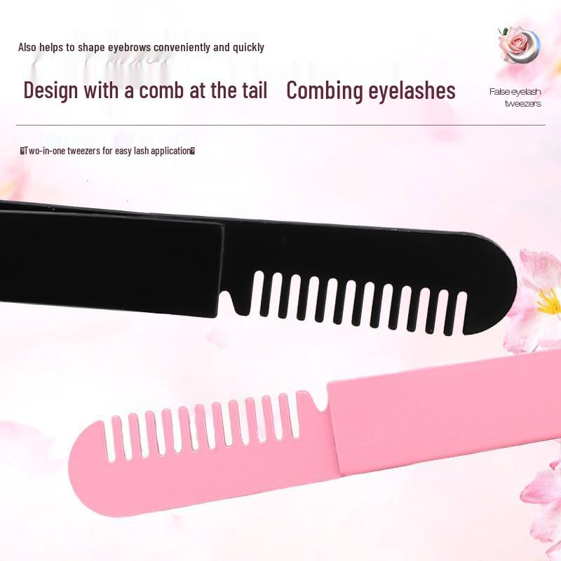 Beginner Eyelash Extension Kit: Safe, High-Precision Tweezers & Round-Head Comb Tool