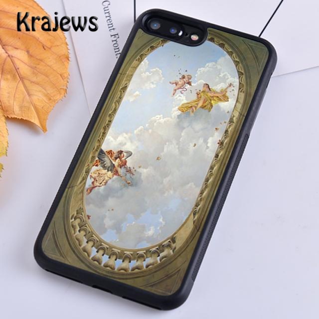 Krajews Vintage Baroque Painting Phone Case Cover For iPhone 17 Air 16 15 14 Plus 12 13 Pro Max Coque Fundas