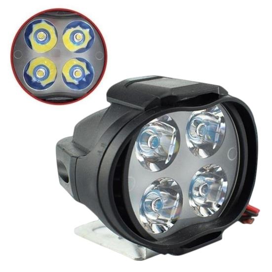 Lampă spot super luminoasă de 12 W pentru conducere față motocicletei motociclete cu 4 LED-uri