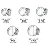 Rustproof Hose Clamps Assortment Multipurpose Application Rustless Steel Pipes Fastener Set for Industrial Plumbing
