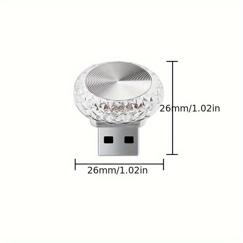 Tragbares Auto-USB-Umgebungslicht, Mini-LED-dekorative Atmosphärenlampen für Auto-Innenraumumgebungslicht, Computerlicht, Plug & Play