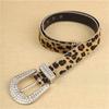 Unique Waist Belt Leopard Print Chain for Cowboy Cowgirl Stylish Rhinestones Buckle Retro Hot Buckle Waist Chain Belt