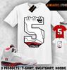 Tričko ladící s 5 OG Fire Red 2025 k teniskám Number 5s Tričko pro sneakerheady Unisex tričko