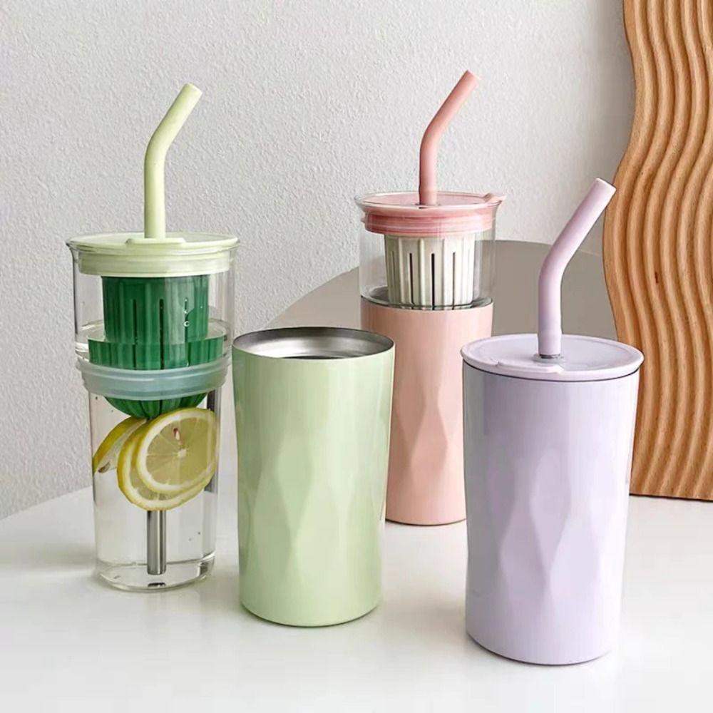 650ML Cooling Storage Glass Large Capacity Thermal Cup Fashion Insulated Cup  Drinkware