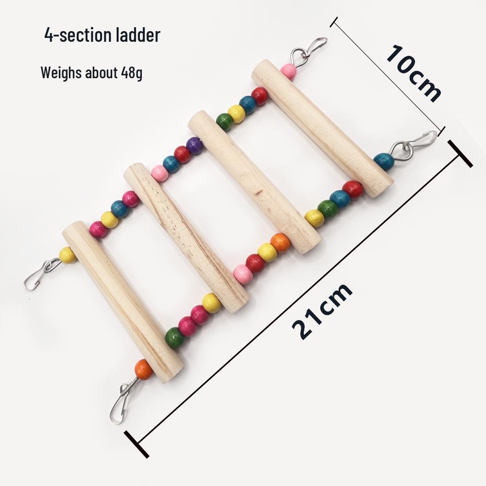 Colorful Bird Toys: Swing, Ladder, and Perch Set for Bird Cages