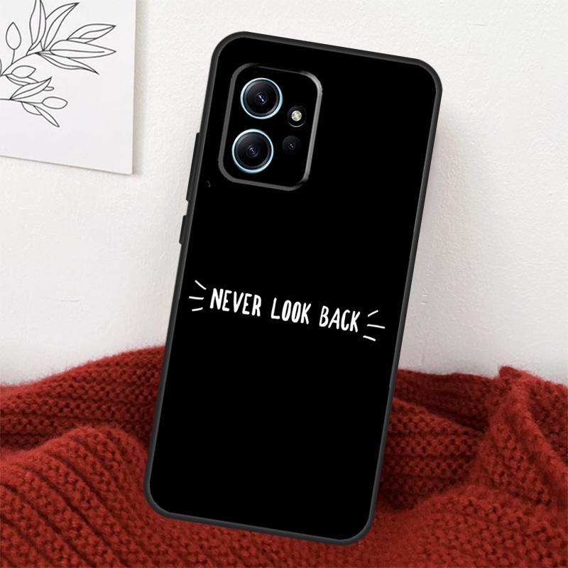Simple Minamilst Black Quote Case For Xiaomi Redmi Note 14 13 12 11 10 15 Pro Plus Cover For Redmi 15 15C 10C 12C 13C 14C