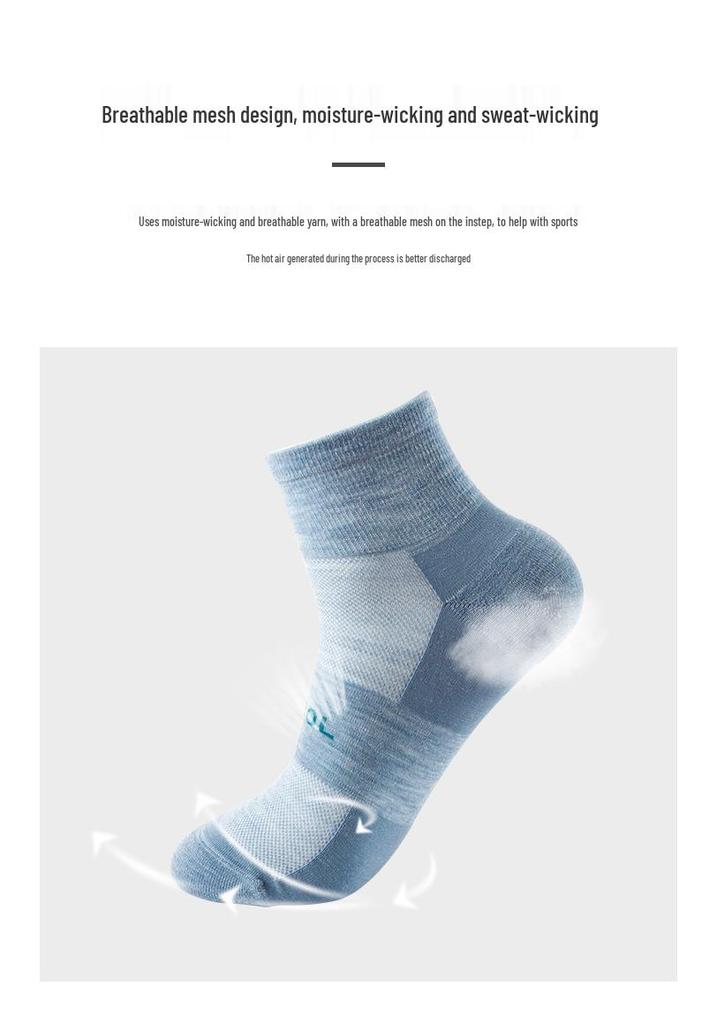 All-Season Merino Wool Breathable Ankle Socks for Hiking, Running, and Mountaineering