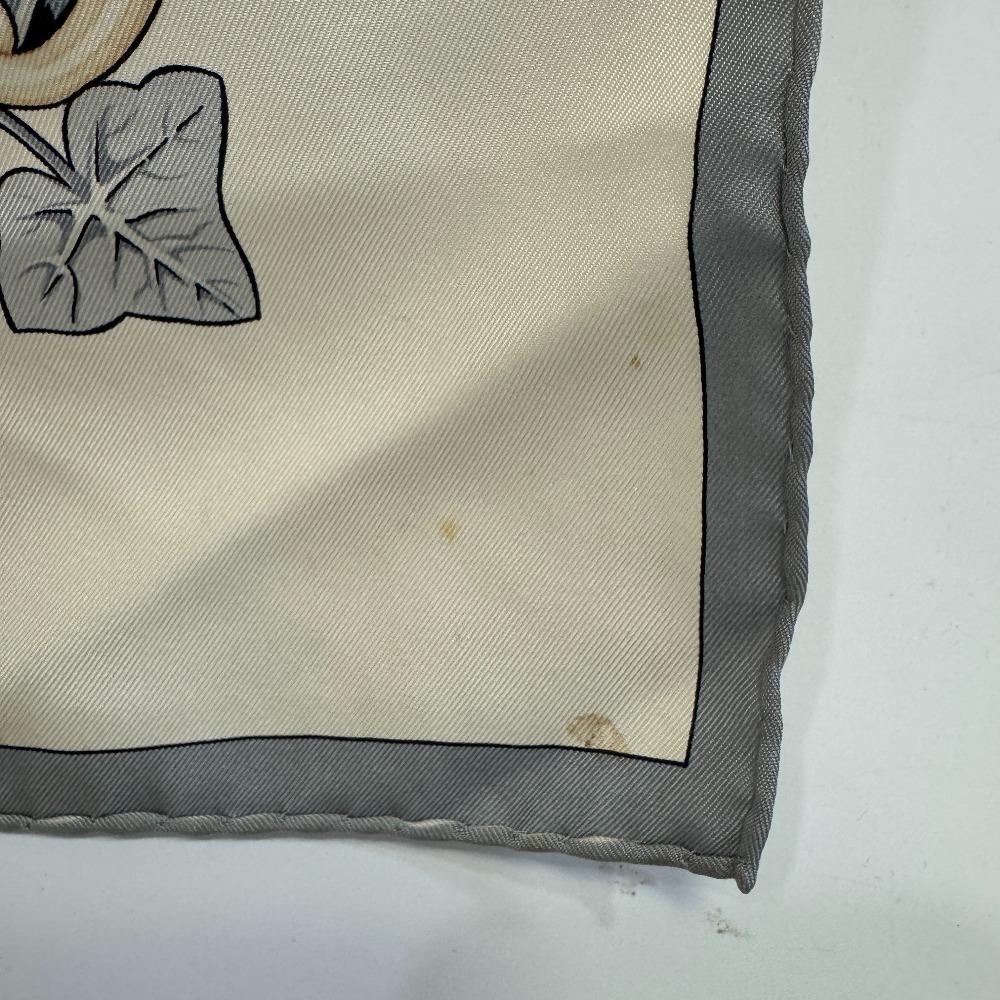 HERMES World rhythm silk Calle 90 scarf blue silk Used