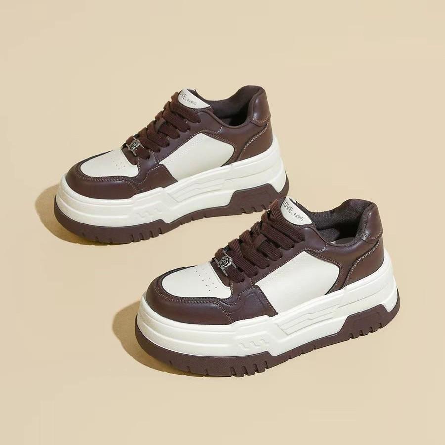 

Thick-soled heightening single shoes women s autumn new board shoes board shoes small muffin sole casual little white shoes 40 чёрный