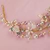 Gold Color Princess Crowns Rhinestone Bridal Jewelry Exquisite Flower Crown  Gift