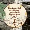 2D Flat, 1pc 7.87Inch Round Aluminum Sign, "Thank You, Dad" Vintage Aluminum Plaque, a Gratitude Decorative Sign for Father, Suitable for Decorating