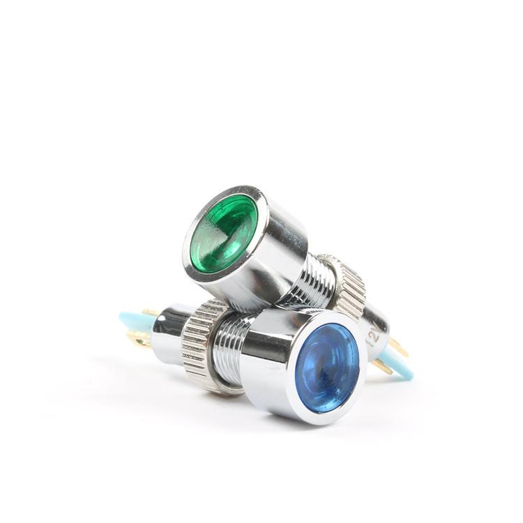 LED metal indicator light signal hole 10MM highlight work waterproof power supply lamp 12V24V220V modification