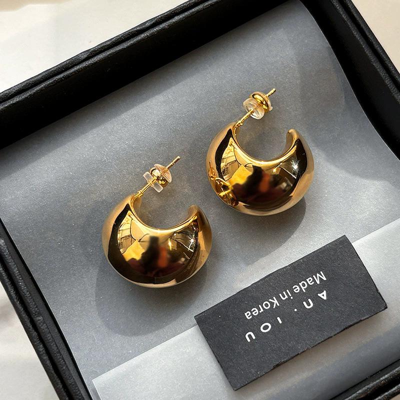 Стильные серебряные серьги-гвоздики в форме капли воды, популярные серьги