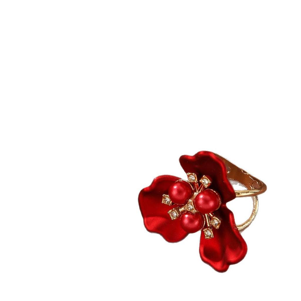 Retro Französische Kamelienblüten Schal Schnalle - Handgefertigtes High-End Modeaccessoire