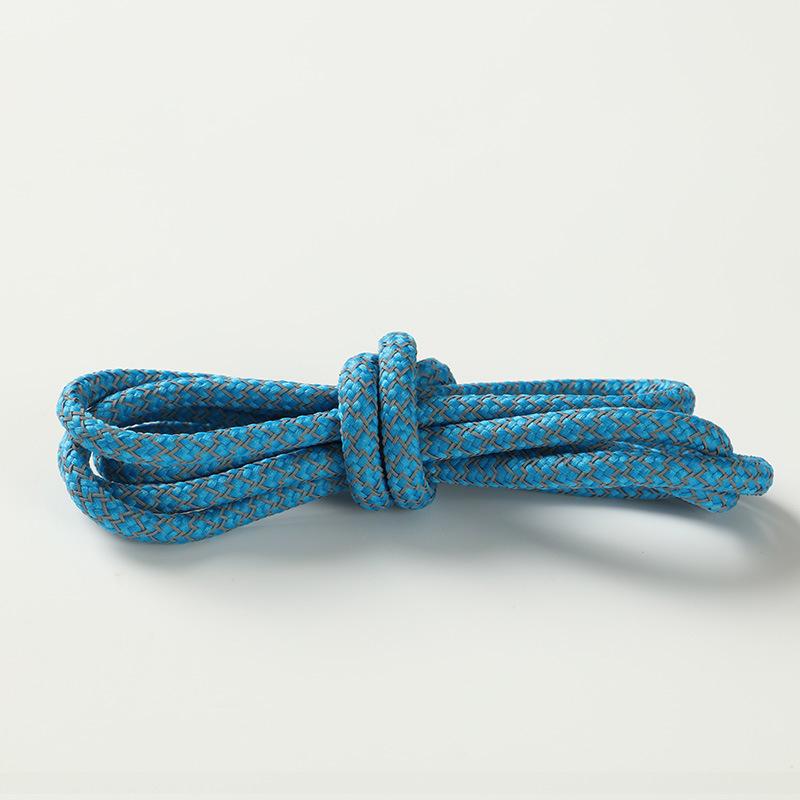 1 Pair 120CM Reflective Sports Shoelace Round Woven Rope Rhoelace Rtrong Light Shoelace Durable Polyester Shoelace Rope