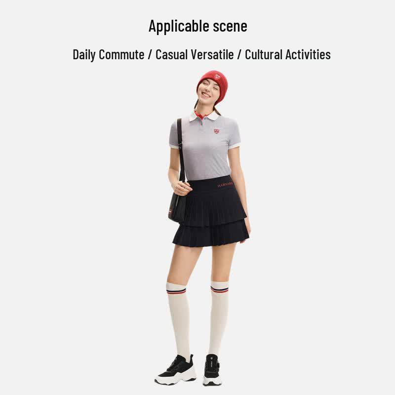 Biem.L.Fdlkk Harvard Collaboration Women's Casual Polo Shirt