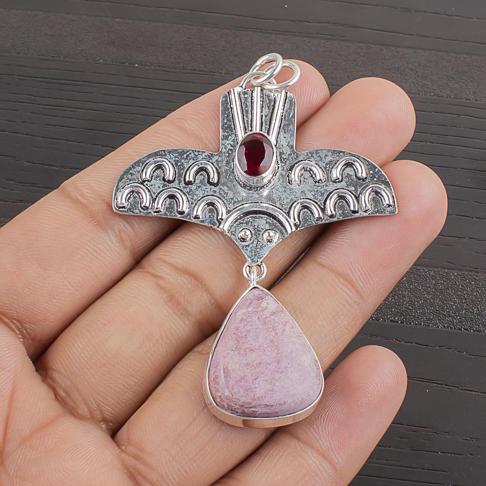 

Natural Purpurite Gemstone 925 Sterling Silver Jewelry Designer Pendant 2.46 AJP-2353
