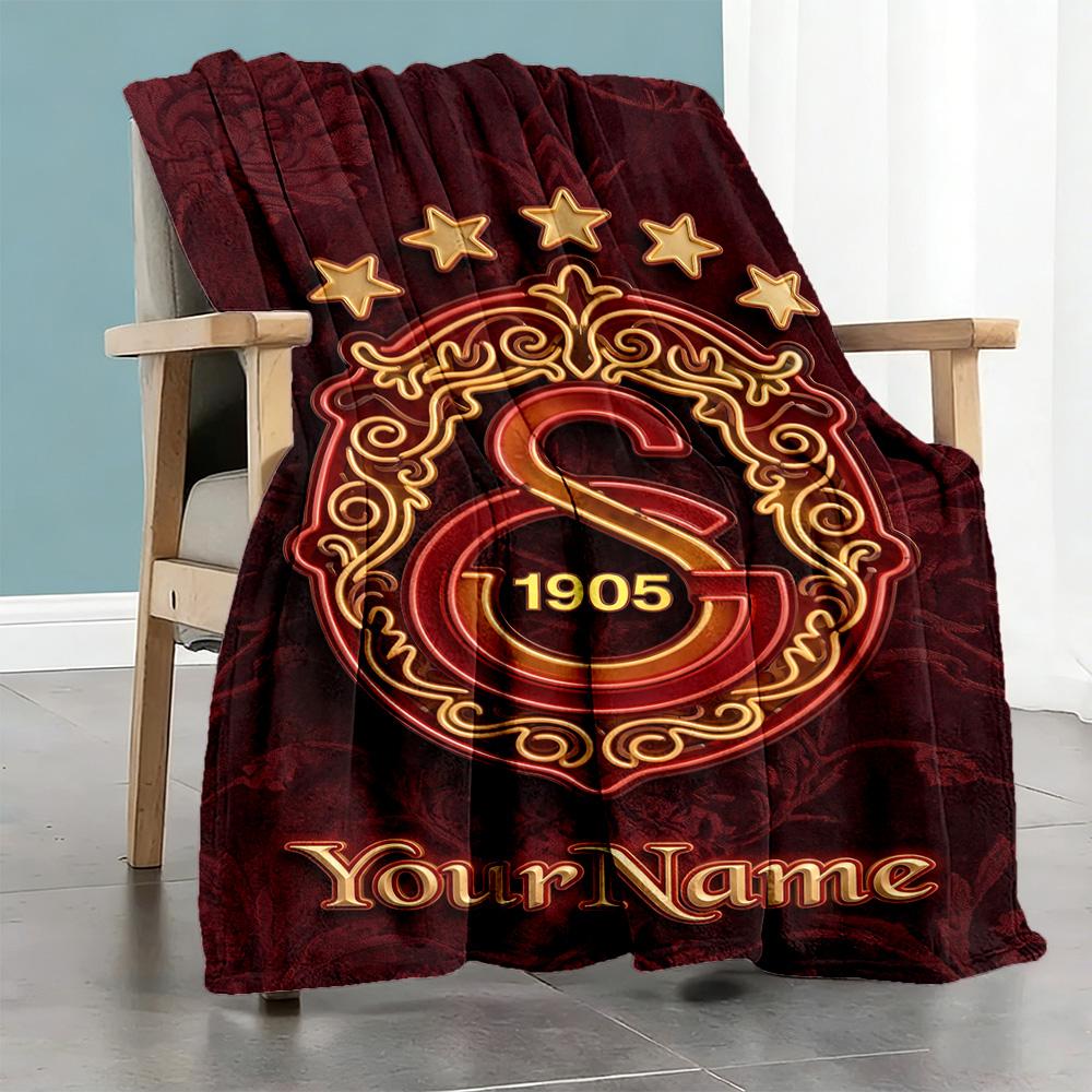 Galatasaray Customize Your Name Blanket Multipurpose Customizable Blanket Soft Cozy Great For Sofa Office Seaside Couch Ideal For All Seasons