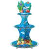 Under The Sea 3 Tiers Cupcake Holder Ocean Shark Cake Stand Birthday Party Decorations Dessert Cupcake Fish Beach Party Baby Shower Supplies
