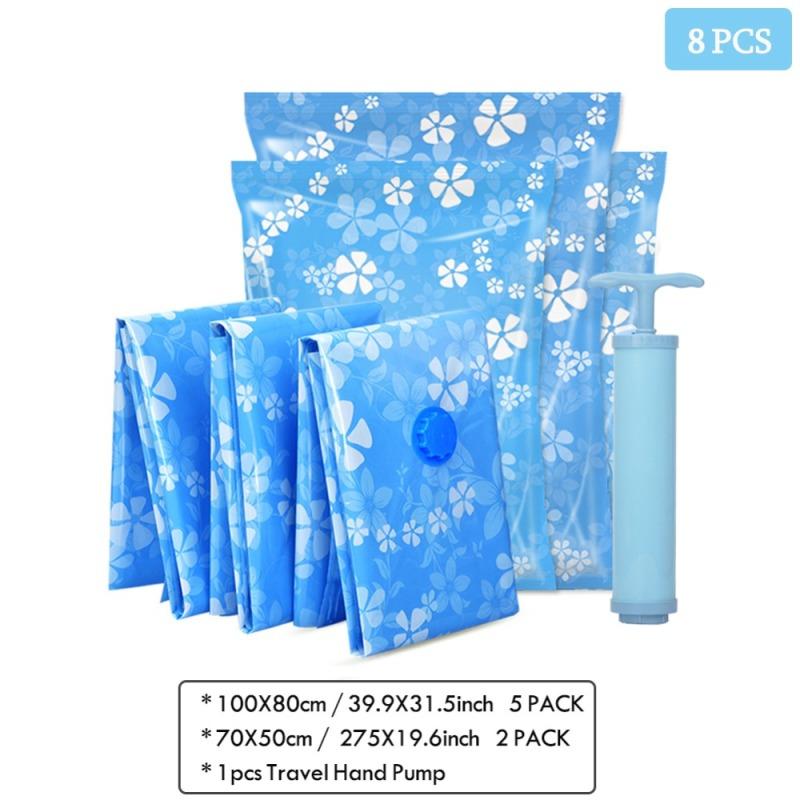 Thickened Vacuum Storage Bag For Cloth Compressed Bags with Hand Pump Reusable Blanket Clothes Quilt Organizer Travel