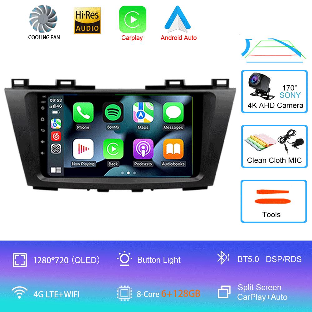 Android 14 Car Radio Multimedia Stereo Video Player For Mazda 5 CW 2010 - 2015 Navigation GPS Carplay 4G WIFI Auto 360 Camera