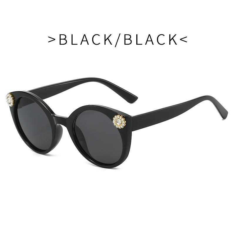 

New Kids Sunglasses Round Sun Glasses Trend Boys Girls Eyeglasses Minimalist Fashion Inlaid Diamond Children Sunglasses Uv400