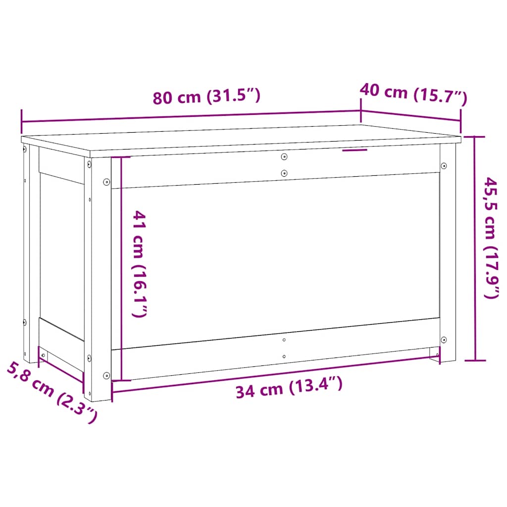 Schlafzimmer Fuß faltbare Aufbewahrungsbox, Wohnzimmer Eck Aufbewahrungsbox, multifunktionale Aufbewahrungsbox, 59,5x36,5x33 cm